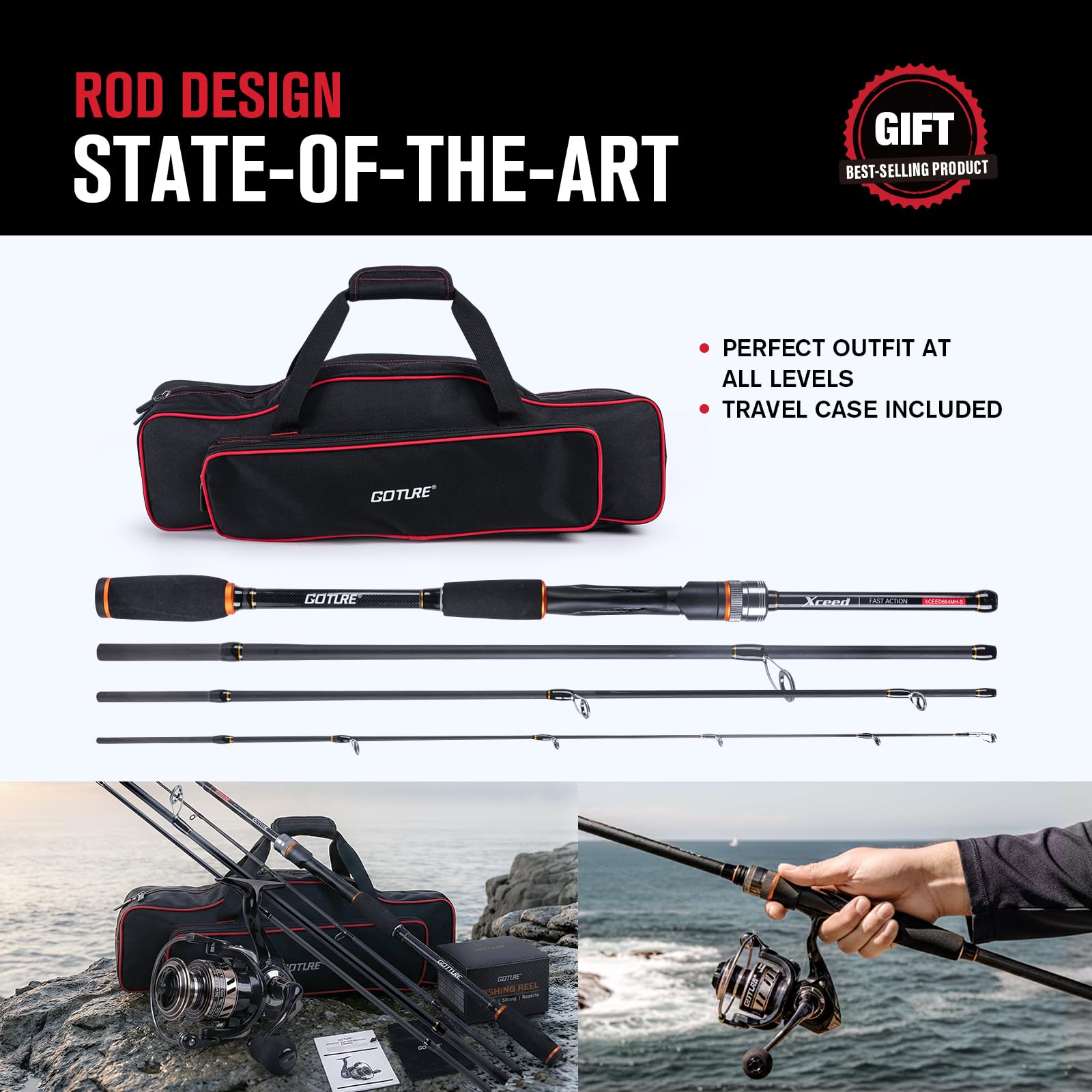 طقم صيد محمول من Goture يتضمن  - مراجعة Reel Bag وسعره